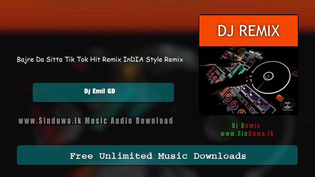 Bajre Da Sitta Tik Tok Hit Remix InDIA Style Remix
